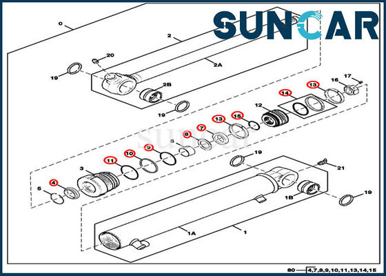 Arm Seal Kit FYD00003882 Cylinder Repair Kits Fits 17D Excavator JOHN DEERE Parts