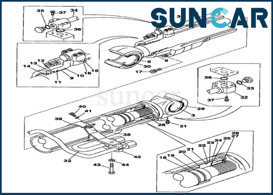 LZ00451 Boom Cylinder Seal Kit CX160 case Hydraulic Seal Repair Kit