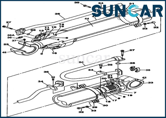 CX460 CX470B Case Oil Seal LZ008350 Arm Cylinder Service Kit Replacement Kits