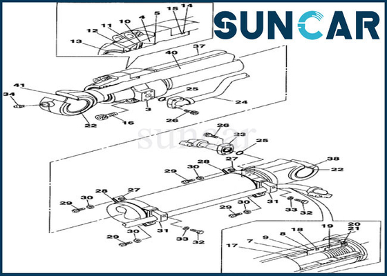 LZ00464 Self-detaching Counterweight Cylinder Seal Kit For CX700B CX700 Case Excavator