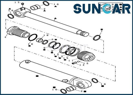 72280241 Swing/ Arm Cylinder Seal Kit Fits Case CX22B CX20B Mini Crawler Excavator