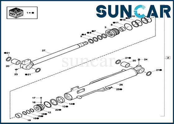 CX18C Model Excavator XKCC-00397 XKCC00397 Boom Cylinder Seal Repair Kit For Case Construction Equipment