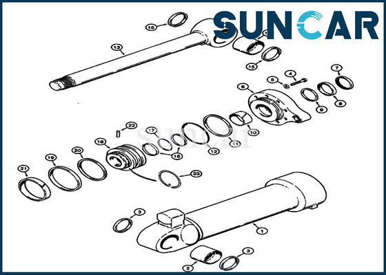 Wear Resistance G110526 Loader Bucket Sealing Kit Model 621 821 Case Cylinder Seal Repair Kit