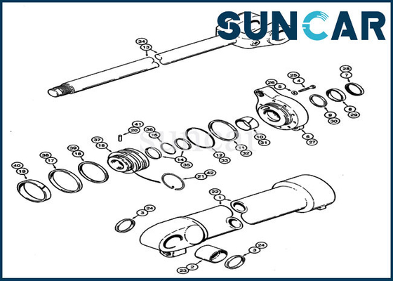 1986823C1 Lift CYL Seal Repair Kit Loader Cylinder Kits Fits CASE 821 Heavy Equipment