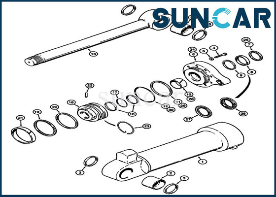 1543306C1 Bucket Sealing Kit 621B 621C Cylinder Repair Kits For Loader Case Construction