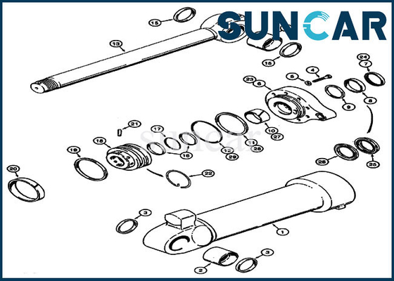 721C 721B Case Wheel Loader 1543303C1 Cylinder Repair Seal Kit Bucket Replacement Kits