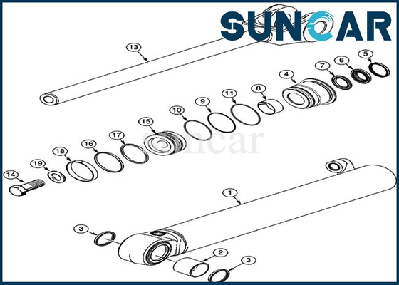 360979A1 Lift Oil Seal Kit Wheel Loader Case 521D 521F 521E Hydraulic Cylinder Sealing Kit