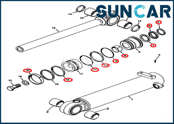 87495411 Bucket Tilt Repair Seal Kit For 721E 721F 721G Loader Case Service Replacement Cylinder Kit