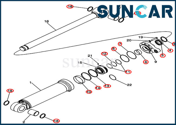 87399338 Bucket Cylinder Seal Kit 921E Wheel Loader Case Hydraulic CYL Repair Kit