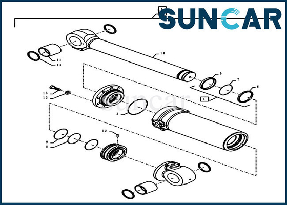 84282953 Tilt Cylinder Seal Kit Wheel Loaders 921G 1021G 1021F Model Case Service Kit