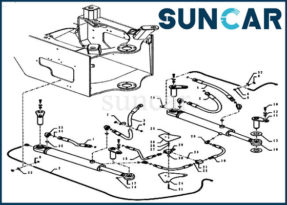 Steering Hydraulic Cylinder Repair Seal Kit Fits 84404910 Loader 1021G 1021F Case