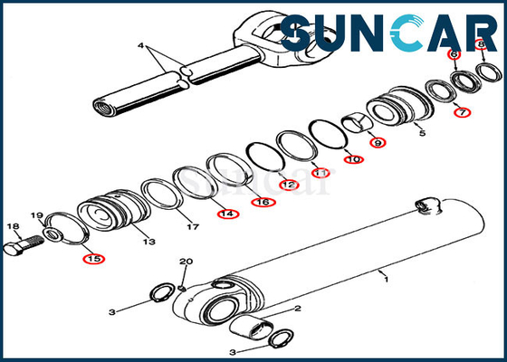 8605261 Steering Repair Seal Kit 521G 621F 721D Case Loader Hydraulic Cylinder Sealing Kit