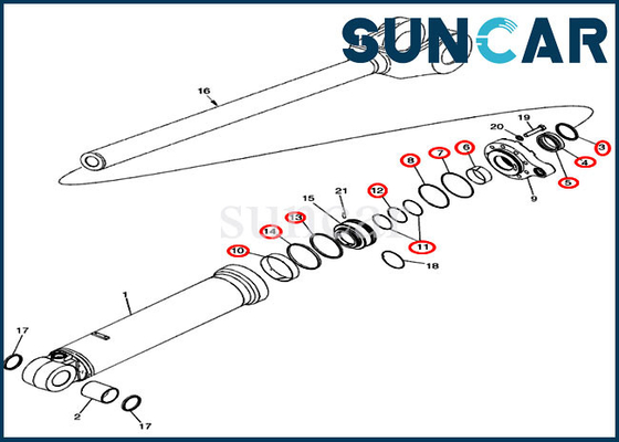 Wheel Loader 84515282 Lift CYL Sealing Kit 921F CASE Cylinder Repair Oil Seal Kit