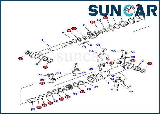 707-99-47790 7079947790 Boom Service Kit Overseas Version PC220-7 PC200LC-7 Komatsu Cylinder Seal Kit