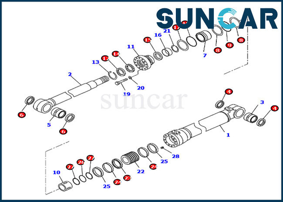 707-99-47050 7079947050 Boom Seal Kit Hydraulic Cylinder Repair Kit For PC210-10 PC210LC-11 Komatsu