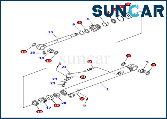 707-98-04670 Bucket Cylinder Seal Repair Kit 7079804670 Komatsu PC20MR-2 PC20MR-2-A Sealing Kit