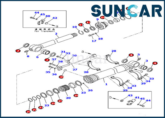 707-99-47131 7079947131 Bucket Service Kit PC210LC-10 PC228USLC-10 Komatsu Cylinder Repair Kit