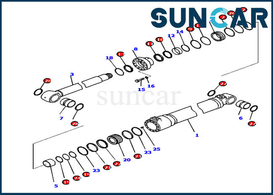 721-98-00850 Seal Kit Hydraulic Cylinder For Komatsu PC210LCI-10 PC230NHD-11 EU Standard Machine