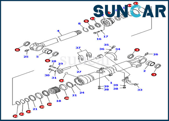 707-99-45040 Bucket Sealing Kit Repair Kits For Komatsu PC228USLC-8 PC210LC-8K Cylinder Inner Parts