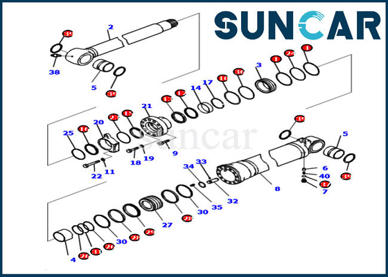 Arm Repair Kit 721-98-00170 7219800170 PC210I-10 PC210LCI-10 Komatsu Cylinder Seal Kit