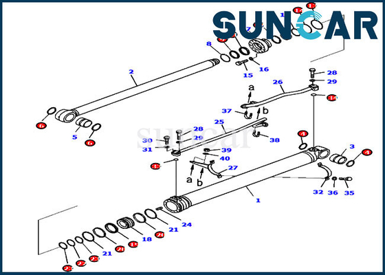 721-98-02310 Boom Seal Repair Kit ISO9001 PC210LCI-11 PC238USLC-11 Komatsu Cylinder Kits