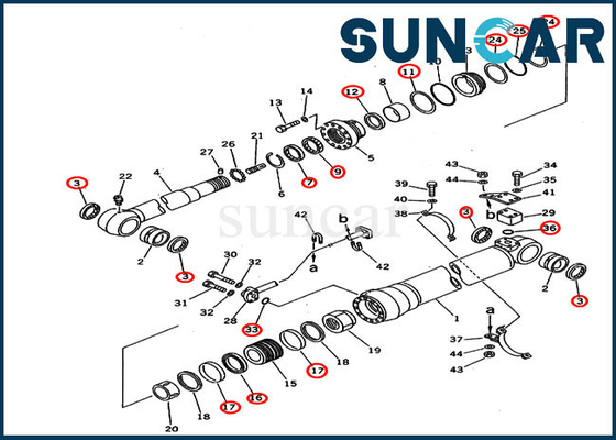 707-99-58200 7079958200 Arm Cylinder Repair Seal Kit For Custom Spec. Models PC220-5C PC220LC-5C Komatsu