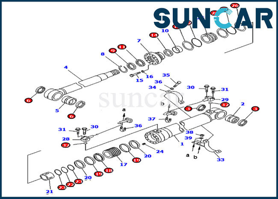 707-99-58310 Boom Lift Sealing Kit PC220-6 PC250-6 7079958310 Komatsu Hydraulic Cylinder Repair Kits