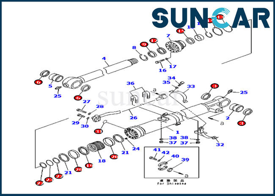 707-98-47720 Bucket Hydraulic Repair Seal Kit Fits Komatsu PC220-8 PC270-8 PC240LC-8 Cylinder Kits