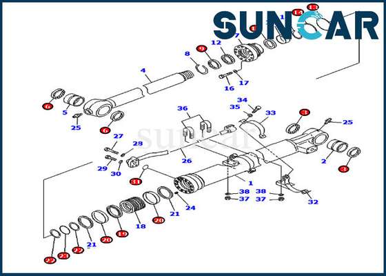 Bucket Seal Kit For 707-99-59020 7079959020 PC220-8 PC240NLC-8K Komatsu Cylinder Service Kits