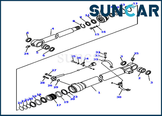 707-98-47670 Seal Repair Kit Fits PC220LC-6LE PC250LC-6LE Komatsu Hydraulic Cylinder Bucket