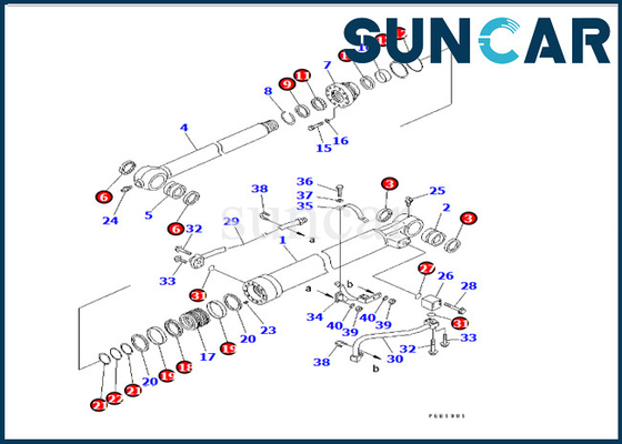 707-98-45260 Bucket Cylinder Seal Kit 7079845260 Repair Seal Kit Fits PC228UU-1 Komatsu
