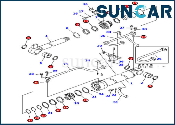 707-99-47730 7079947730 Cylinder Repair Seal Kit For PC228USLC-2 PC228US-1 Komatsu Offset Boom