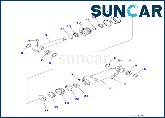707-98-11450 7079811450 Komatsu Blade Cylinder Repair Seal Kit For PC22MR-3 PC20MR-3