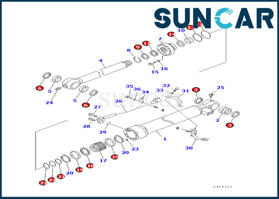 707-99-47580 Bucket Cylinder Seal Kit For Komatsu 7079947580 PC228US-3 PC400-7 Heavy Equipment
