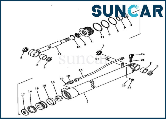 PC30-1 PC30-3 Arm Seal Kit For 20S-63-66101 Hydraulic Cylinder Komatsu Excavator Repair Kits