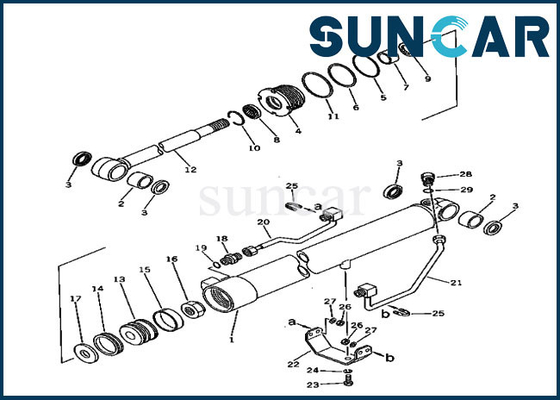 20S-63-56101 Boom Cylinder Repair Seal Kit ISO9001 PC30-1 Komatsu Hydraulic Sealing Kit