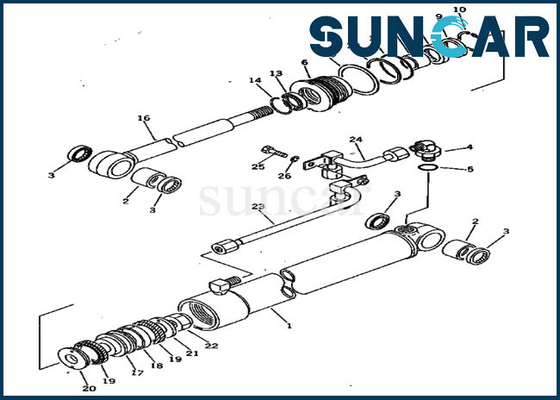 Swing Seal Kit Service Kit Fits 20S-63-86102 20S6386102 PC20-3 PC30-1 Komatsu Cylinder Assy