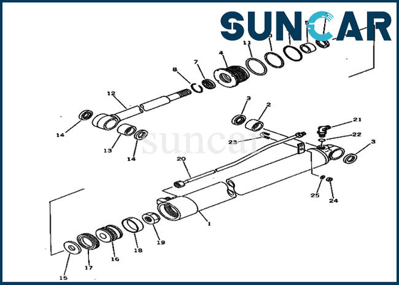 PC30-5 PW30-1 Arm Seal Kit For 20S-63-66300 Komatsu Hydraulic Cylinder Replacement Service Kit