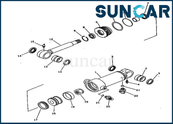 Blade Sealing Kit 20S-63-96300 20S6396300 Cylinder Repair Kits For PC20-5 PC30-5 PC40-5 Komatsu