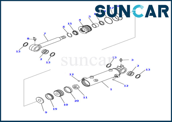 High-quality Blade Cylinder Seal Repair Kit 707-98-12630 7079812630 Komatsu For PC26MR-3