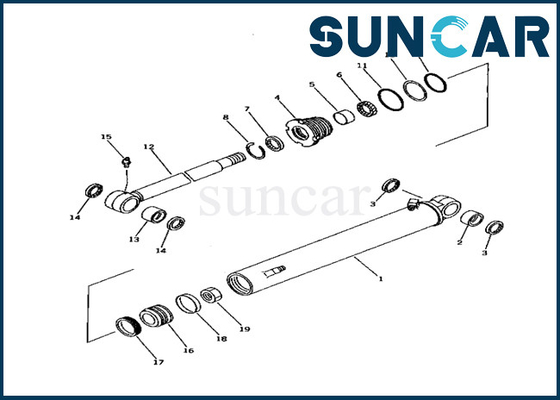 707-98-24510 7079824510 Boom Swing Cylinder Seal Kit Komatsu For PC25-1 PC25R-1 PC30-7