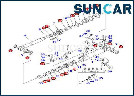 Boom Cylinder Replacement Kit 707-99-59320 7079959320 For PC270-8 PC270LC-8 PC308USLC-3E0