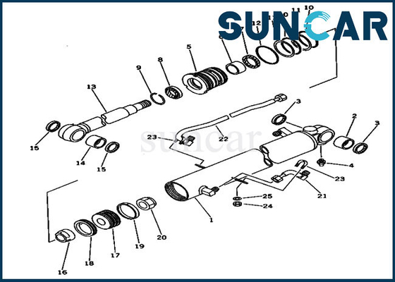 20S-63-02011 Boom Cylinder Seal Repair Kit 20S6302011 For PC30-6 Komatsu Cab Service Parts