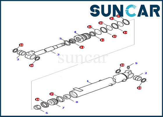 878000520 Komatsu Boom Cylinder Seal Kit For PC27R-8 Komatsu Boom Cylinder Replacement Kit