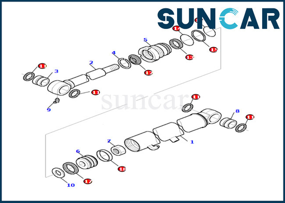 Bucket Cylinder Sealing Kit 878000523 Komatsu For PC27R-8 High-quality And Best-selling