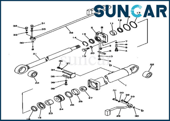 Komatsu 207-63-56200 Boom Cylinder Seal Kit PC300-1 PC300LC-1 Excavator Replacement Seal Kit
