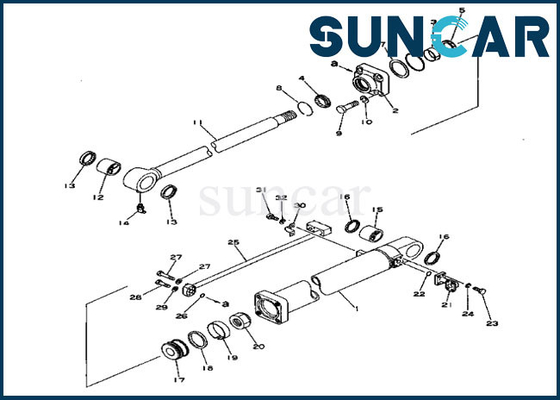 207-63-76100 Bucket Repair Seal Kit For Models PC300-1 PC300LC-1 2076376100 Komatsu Cylinder Service Kit