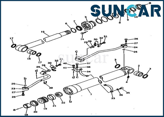 207-63-52100 Boom Cylinder Seal Kit Applicable To Komatsu PC300-3 PC300LC-3 Heavy Equipment