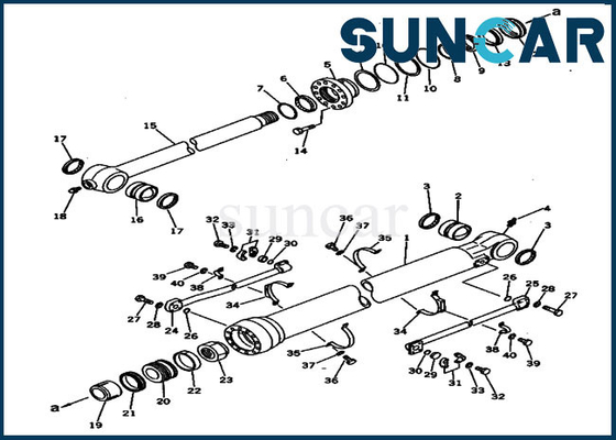 207-63-72100 2076372100 Bucket Seal Kit Service Kit For PC300-3 PC300LC-3 Cylinder Assy Komatsu