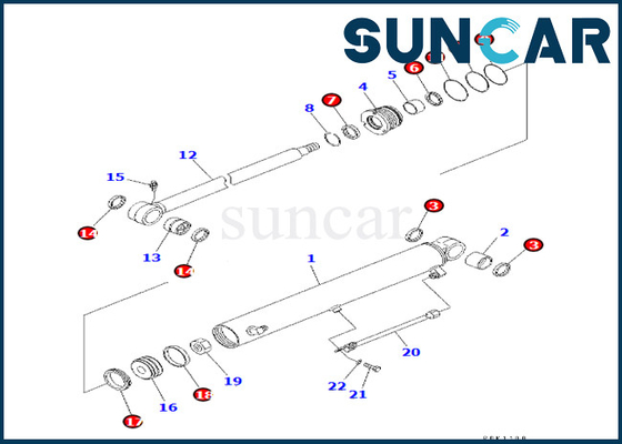 Boom Swing Seal Kit 7079824900 707-98-24900 Dump Cylinder Seal Kit For  CD30R-1 PC30R-8 PC35R-8